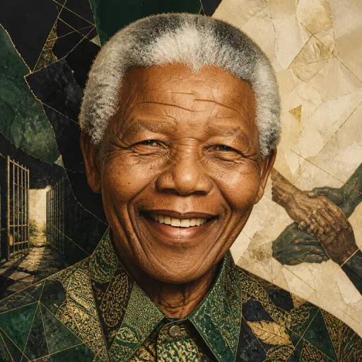 Portrait symbolique de Nelson Mandela