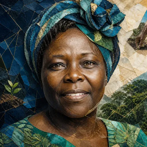 Portrait symbolique de Wangari Maathai