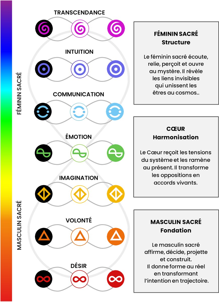 Masculin et féminin comme tension symbolique, pas comme camps opposés.